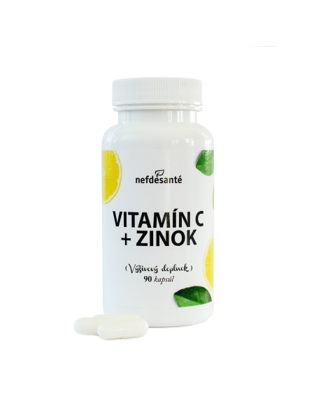 NEF DE SANTÉ Vitamín C + Zinok, 90 kapsúl